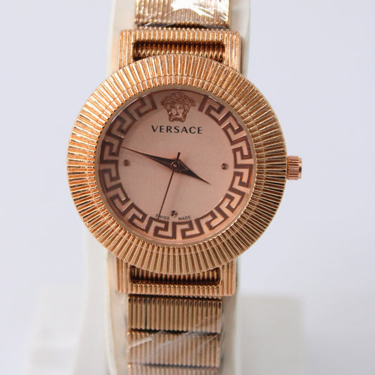 Versace Golden Round Watch