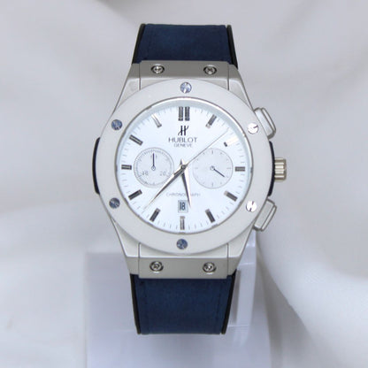 Hublot Men's Watch White Dial And Blue Strap