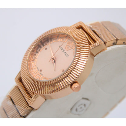 Versace Golden Round Watch