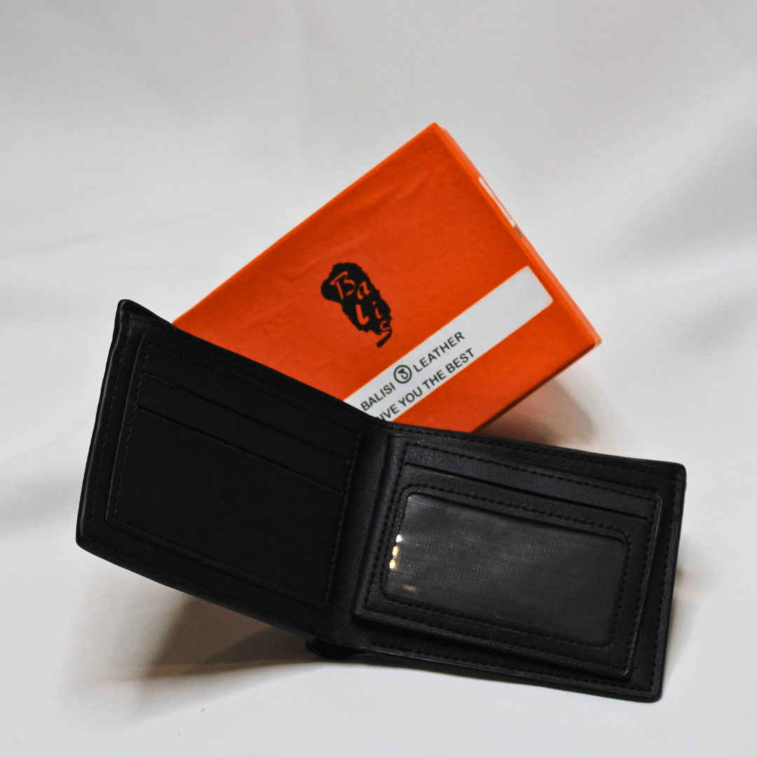 Balisi Black Leather Wallet