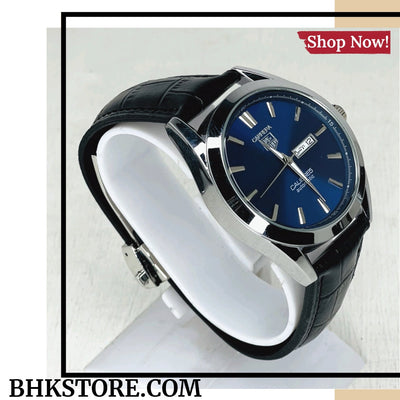 TAG Heuer Calibre5 Black Strap With Blue Dial