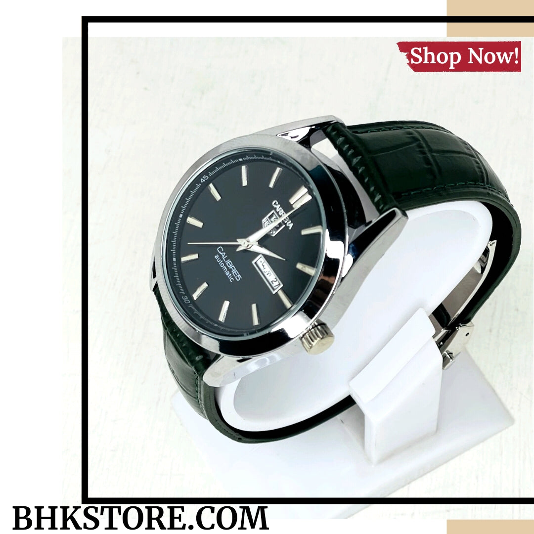 TAG Heuer Calibre5 Green Strap With Black Dial
