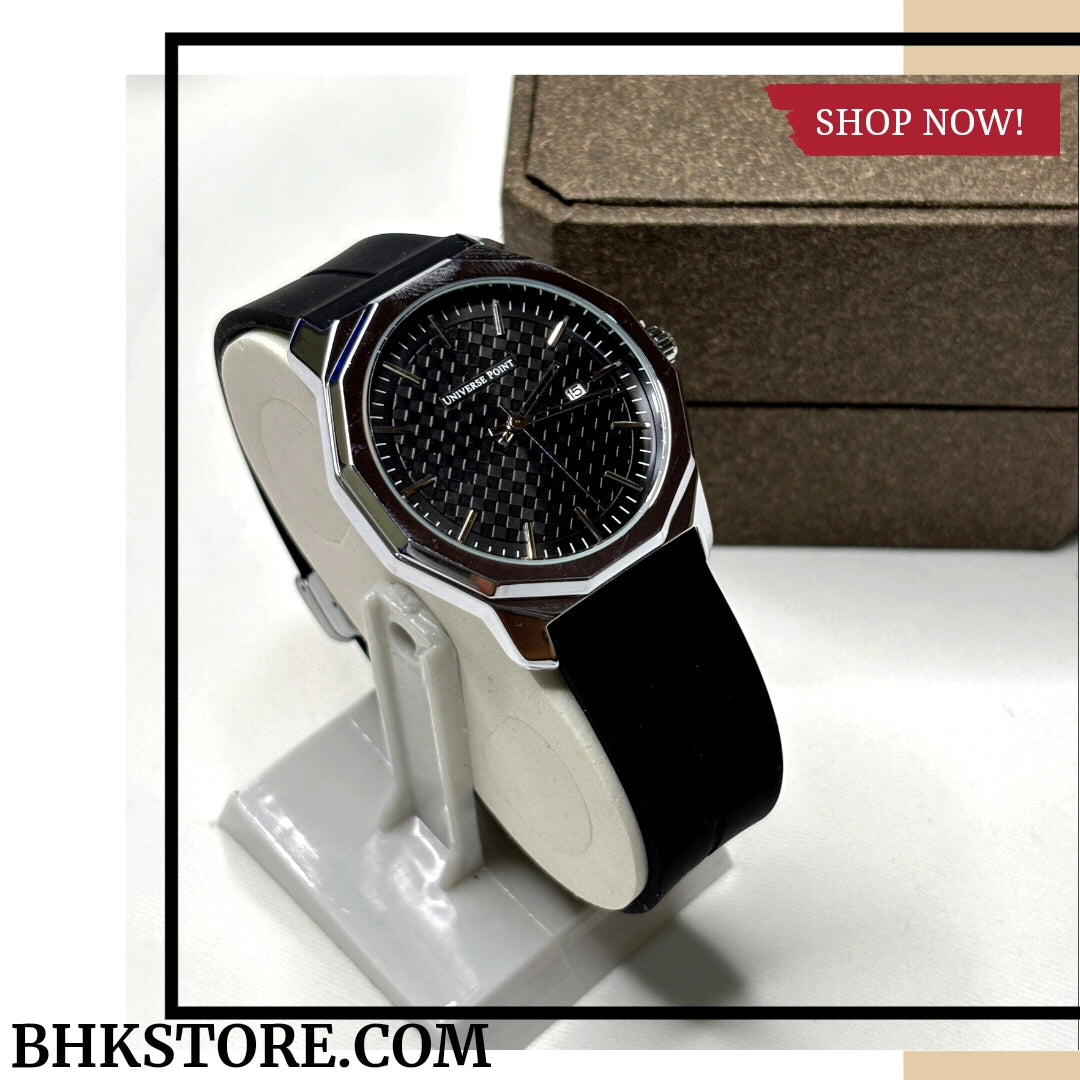 Universe Point Magnetic Lock & Silicone Rubber Straps Watch