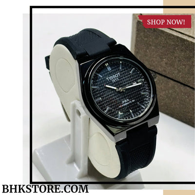Tissot Men's Swiss Automatic Prx Rubber Strap Watch