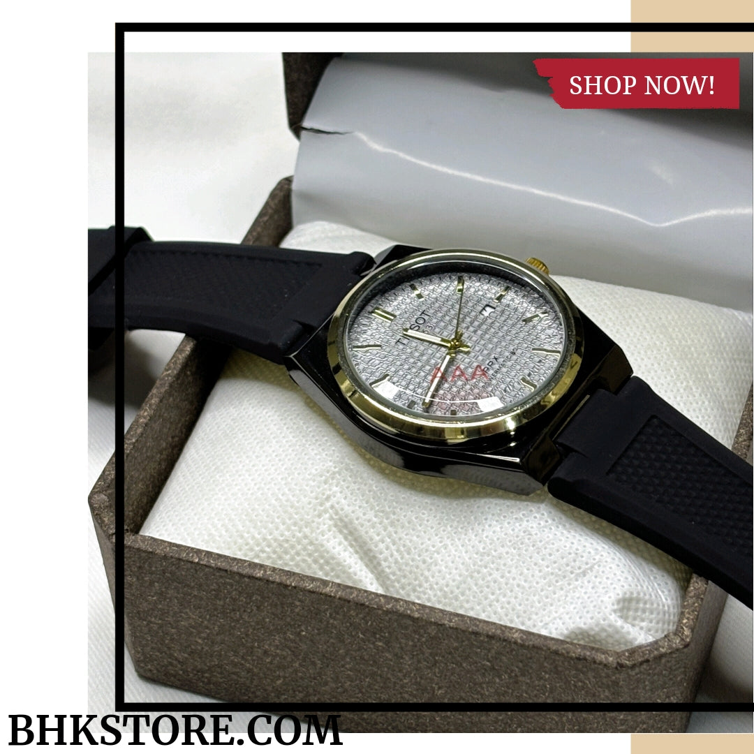 Tissot Men's Swiss Automatic Prx Rubber Strap Watch