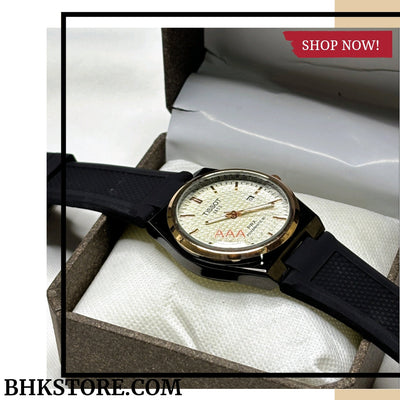 Tissot Men's Swiss Automatic Prx Rubber Strap Watch