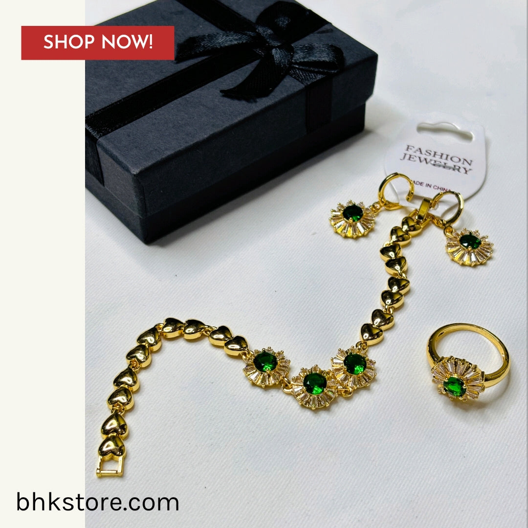 3 Pieces of heart-link bracelet