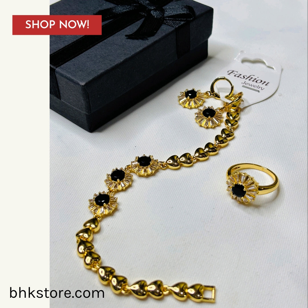 3 Pieces of heart-link bracelet