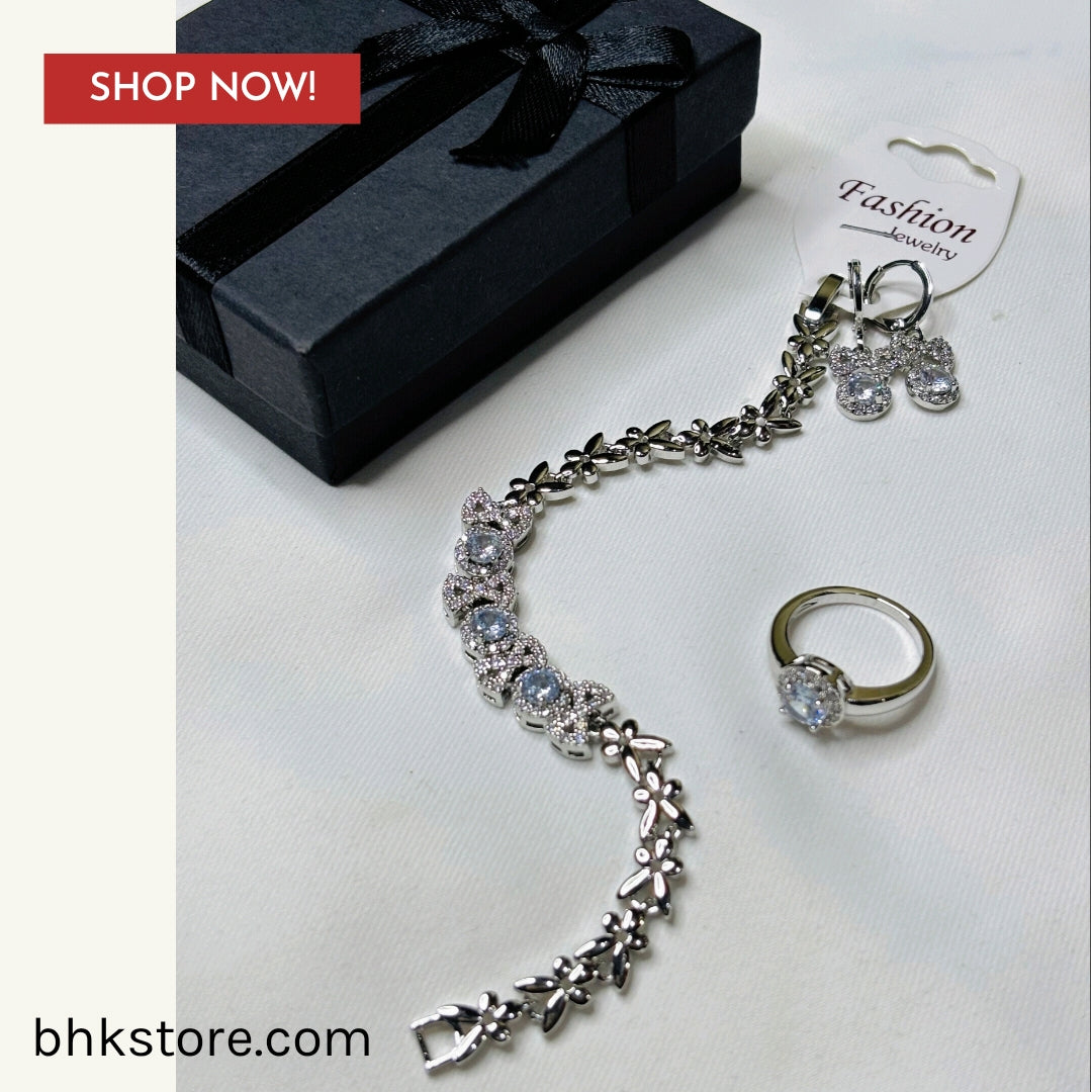 3 Pieces of heart-link bracelet